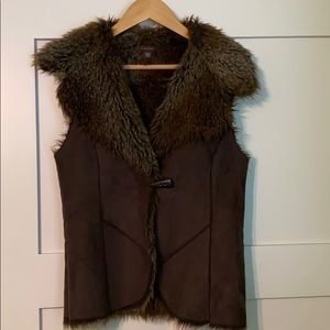 fever faux fur vest
